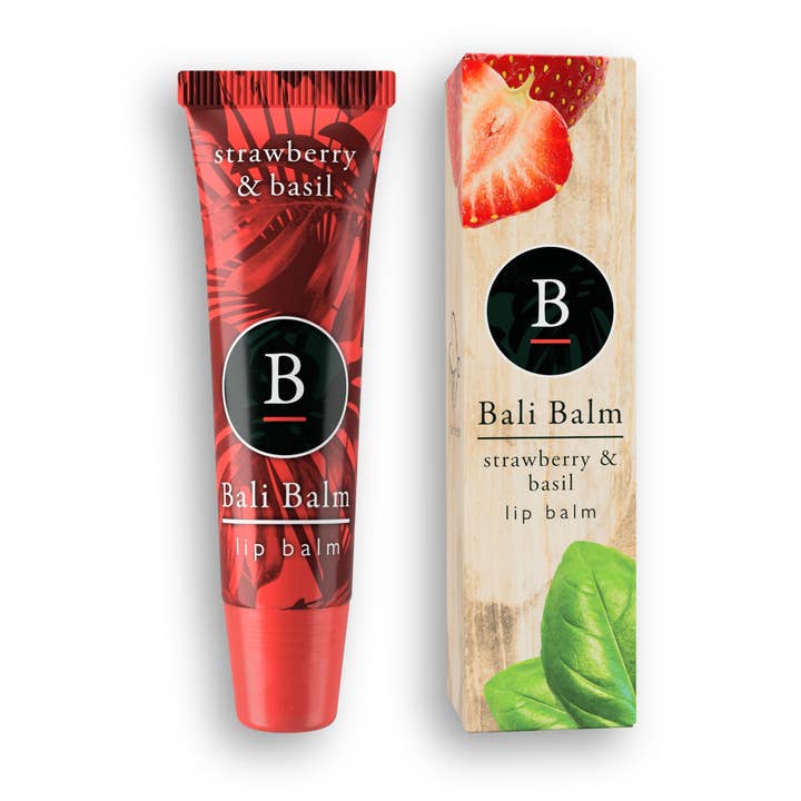 Cruelty-Free Strawberry & Basil Lip Balm | Stocking Filler for wholesale by Bali Balm