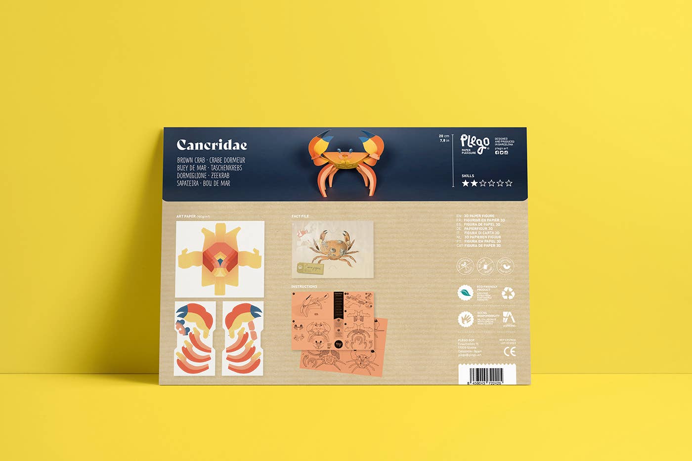 Today is Art Day - Wholesale DIY Craft Kit - Crab - 3D Paper Figure by Plego6