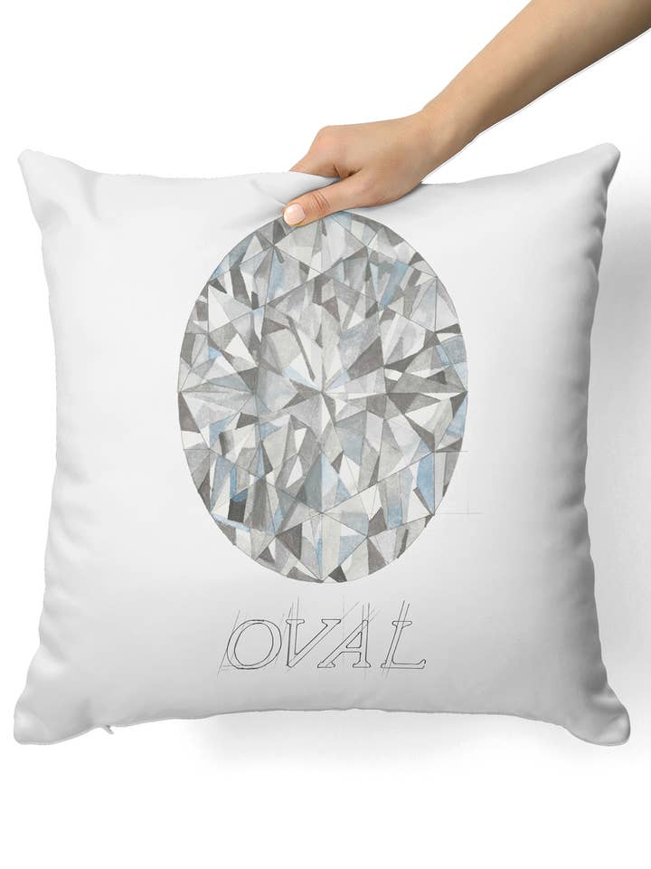 Oval Diamond Pillow for wholesale by Juler's Row