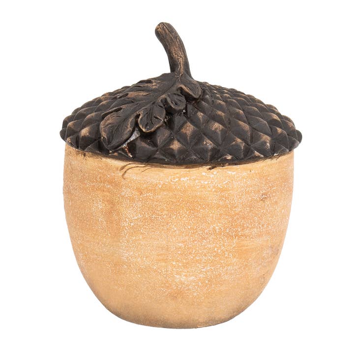 Col House Designs - Wholesale Decorative Tabletop Object - Resin Acorn Sitter