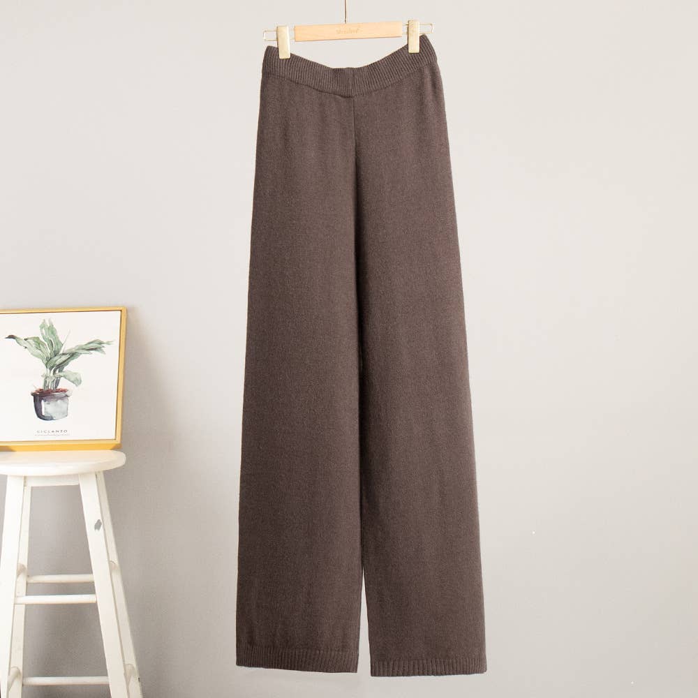 Hope & Sunshine - Vente Ensemble de vêtements d'intérieur – femme - Ensemble pull à col roulé en maille épaisse et pantalon3
