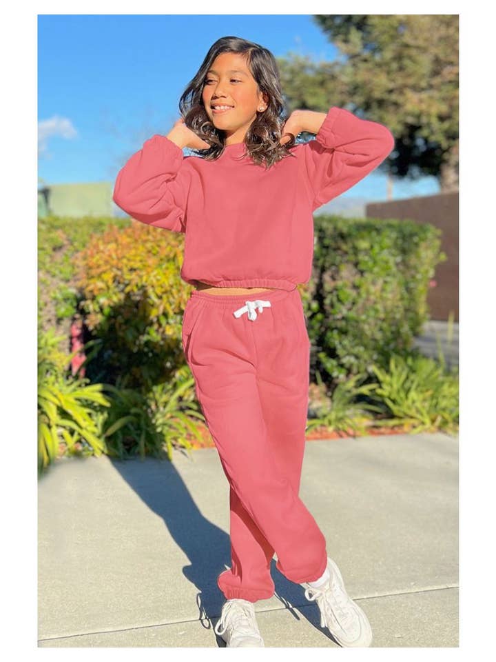 Cutie Patootie Clothing - Wholesale Activewear Set - Kids - GKSS-22-3002B Girl's 2 pc Pant Jog Set