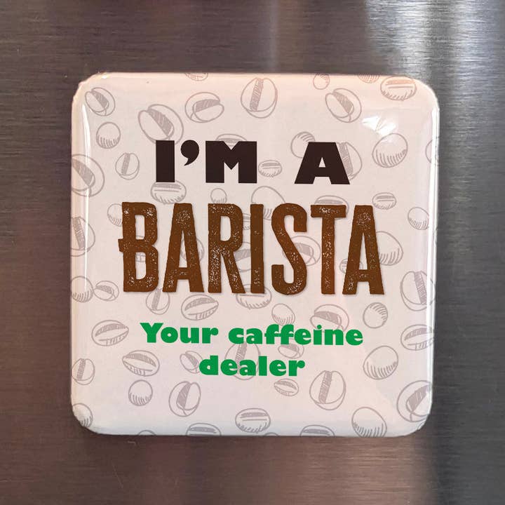 Je suis un aimant de réfrigérateur barista. pour la vente par PhiloPerse
