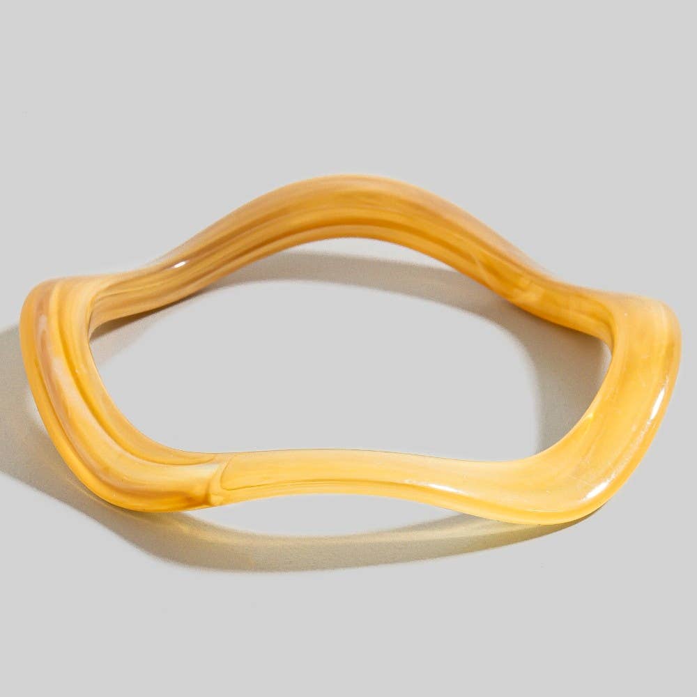 The Looks by Fame Accessories - Wholesale Bangle Bracelet - Wavy Resin Tube Bangle Bracelet5
