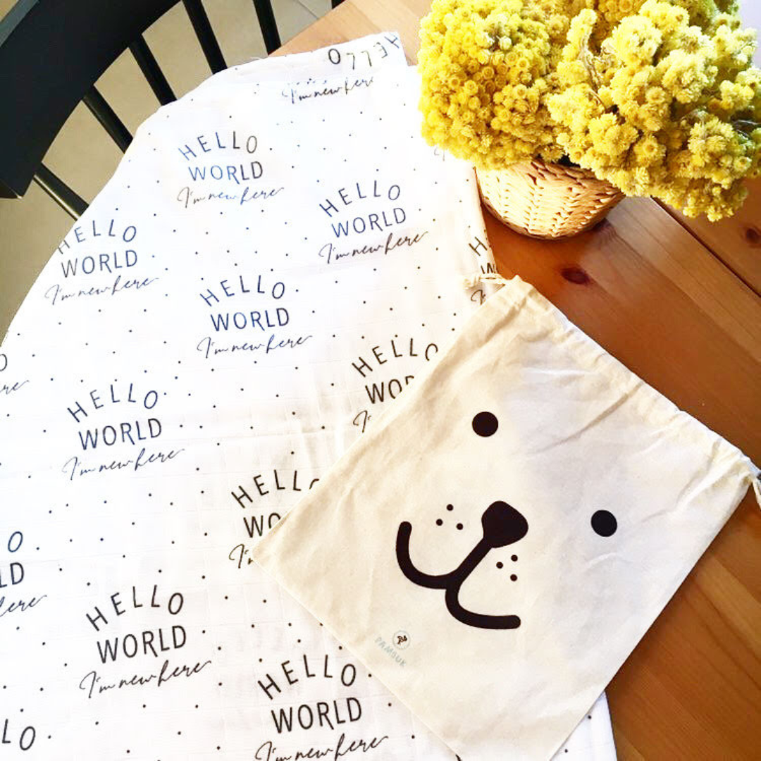 GEOPLE HOME & BABY - Vendita all'ingrosso Copertina avvolgente - Neonati - Coperta per neonati Muslin Swaddle - Hello World6