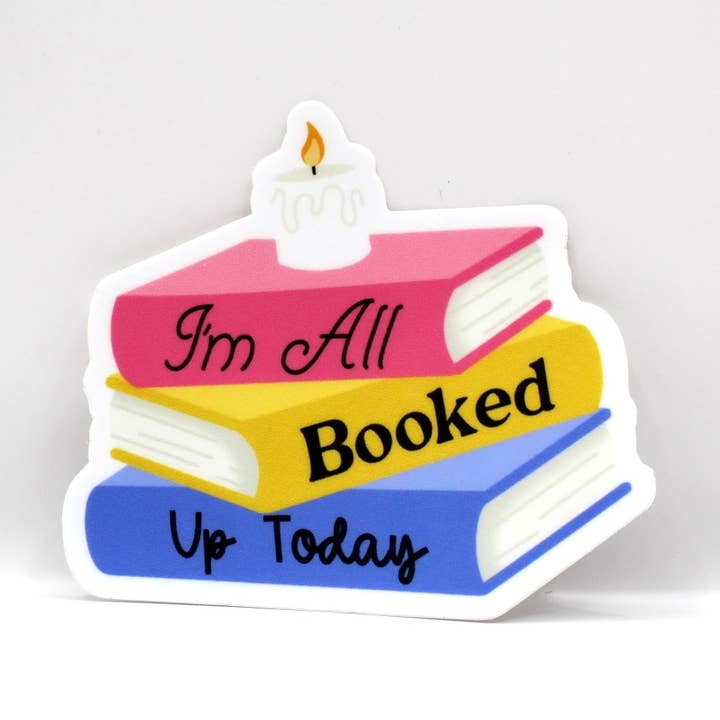 All Booked Up Sticker for wholesale by Crowded Cat Studio