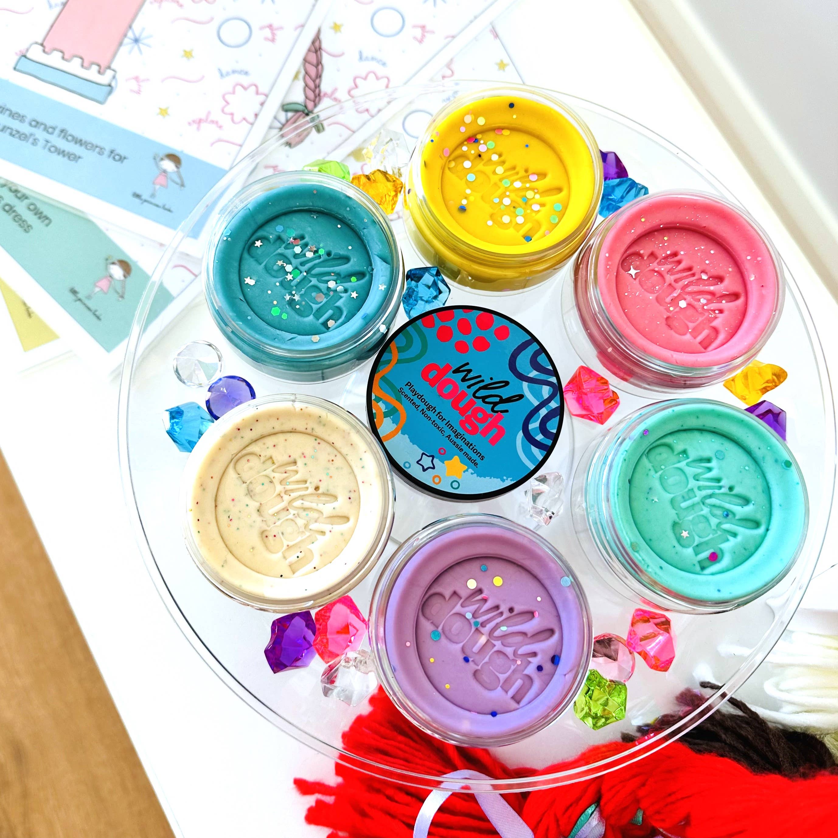 Wild Dough Playdough - Wholesale Putty/Slime - Kids - Mermaid Mint Playdough - Glitter (w/s)1