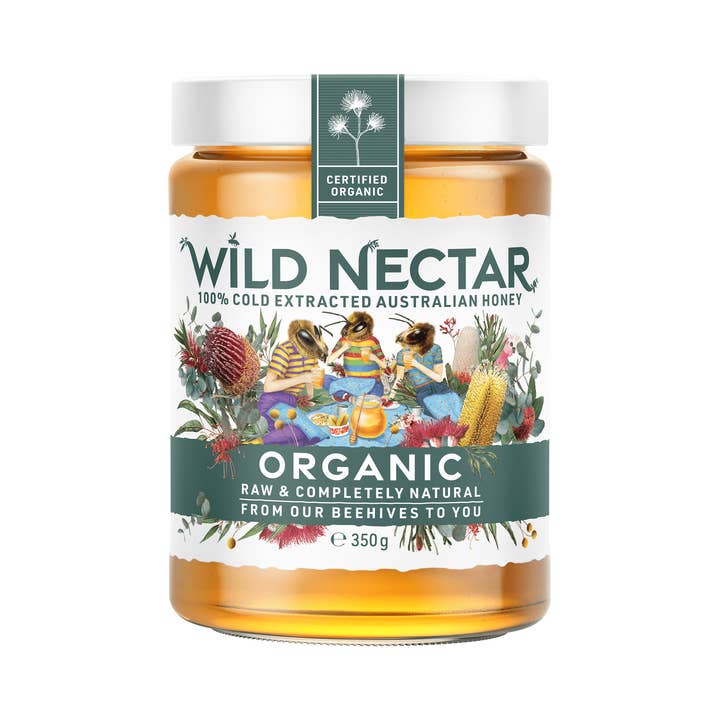 Organic Australian Honey - 350g Jar for wholesale by Wild Nectar Honey