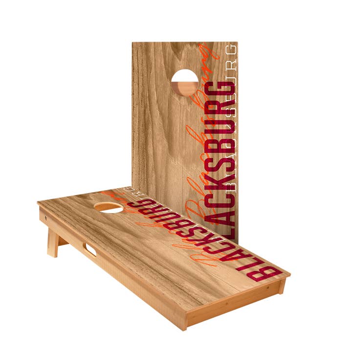 Blacksburg Campus Gameday Star Cornhole Boards for wholesale by American Cornhole Association