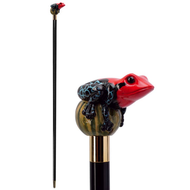 Röd groda pinne för wholesale av Walking Sticks/Utile4