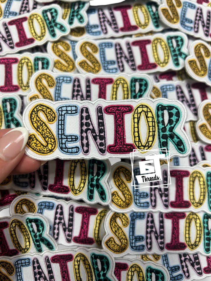 Colorful Senior....Cap Patches for wholesale by 6j Threads LLC