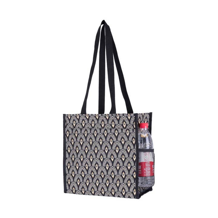 SignareArt - Vente Sacs de course/à provisions - Sac fourre-tout Luxor noir et blanc pour femme