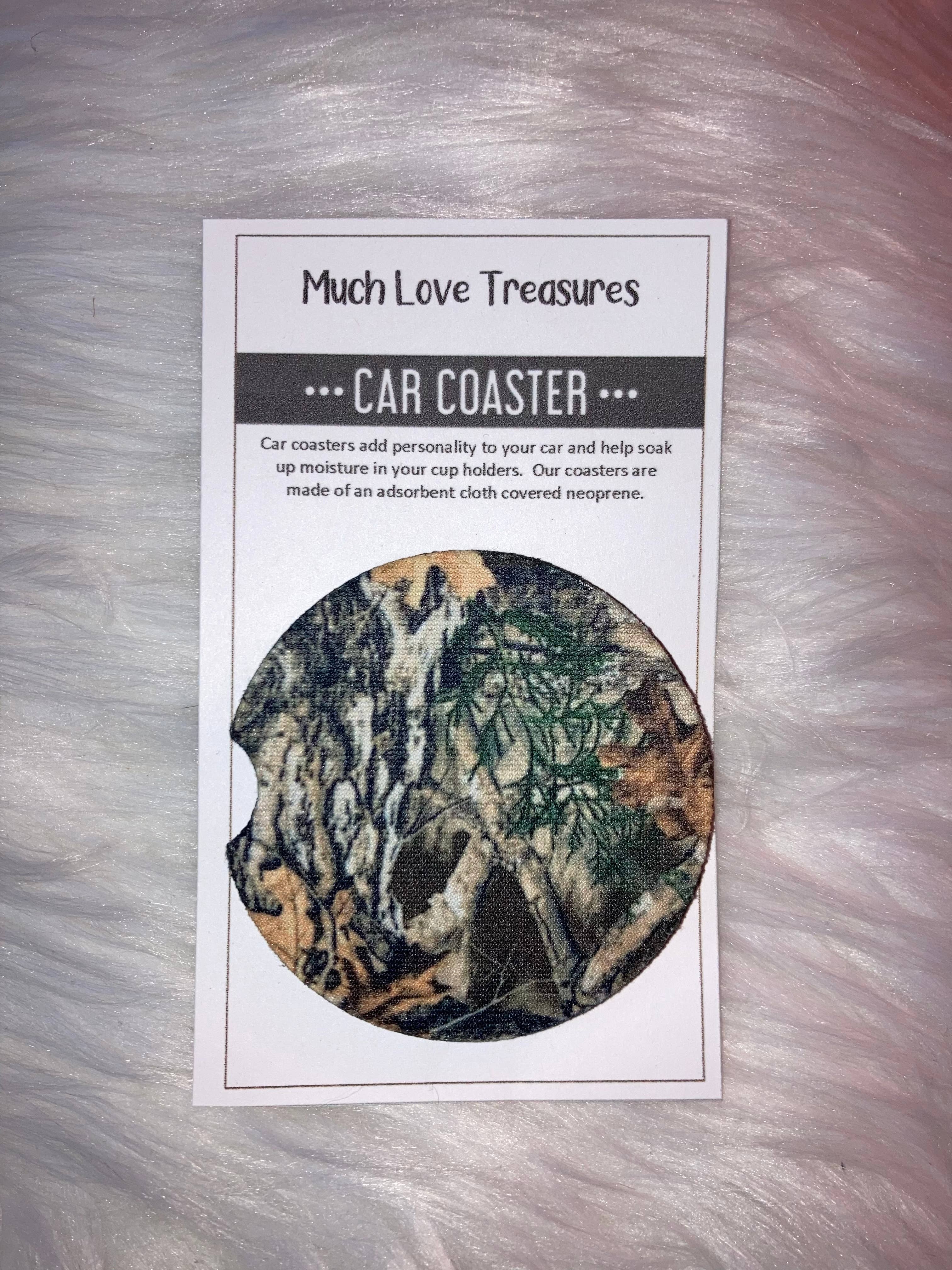 Much Love Treasures - Wholesale Car Coaster - Unisex - Camo Woods Car Coaster0