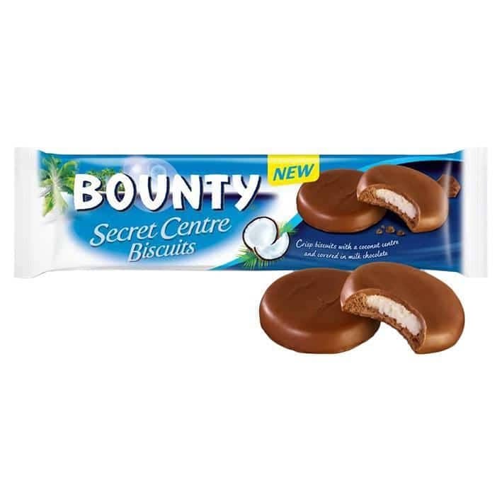 Bounty Secrete Centre Chokladkex 132 g 12 st UK Import för wholesale av Long Island Candy Factory