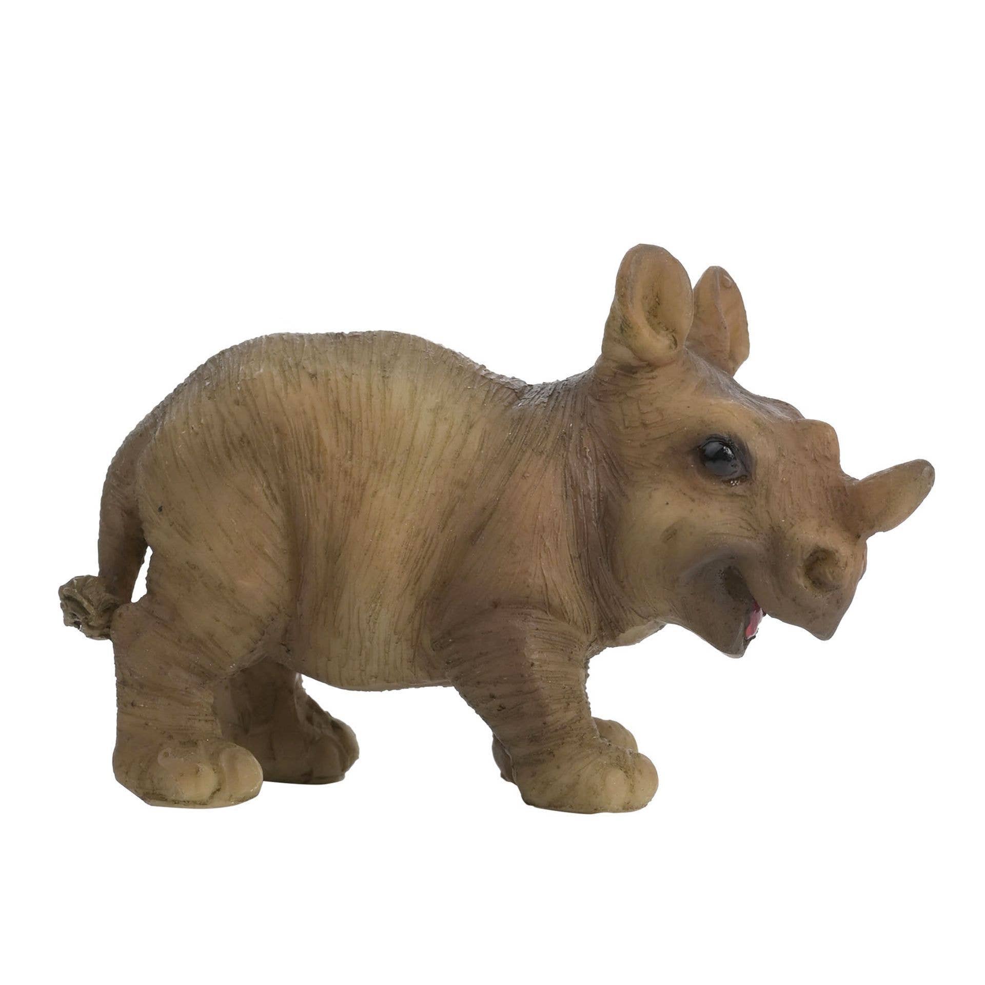 WIDDOP and Co. - Wholesale Decorative Figurine - **ASTD MULTI 6** Resin Rhino Calfs Figurine5