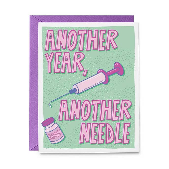 Botox Birthday Card for wholesale by Hello Harlot