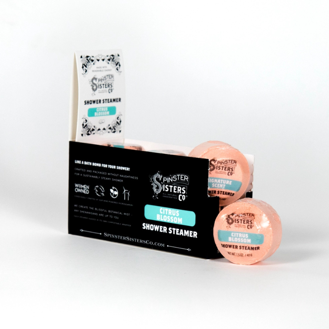 Spinster Sisters Co. / Old Salt Grooming Supply - Wholesale Shower Steamer/Bomb - Citrus Blossom Essential Oil Shower Steamer: Uplifting Aroma7