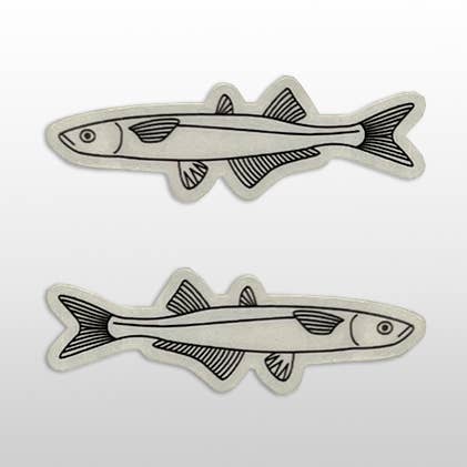 Silversides Reflective Fish Stickers for Cyclist Road Safety for wholesale by Sel Gerosa Design