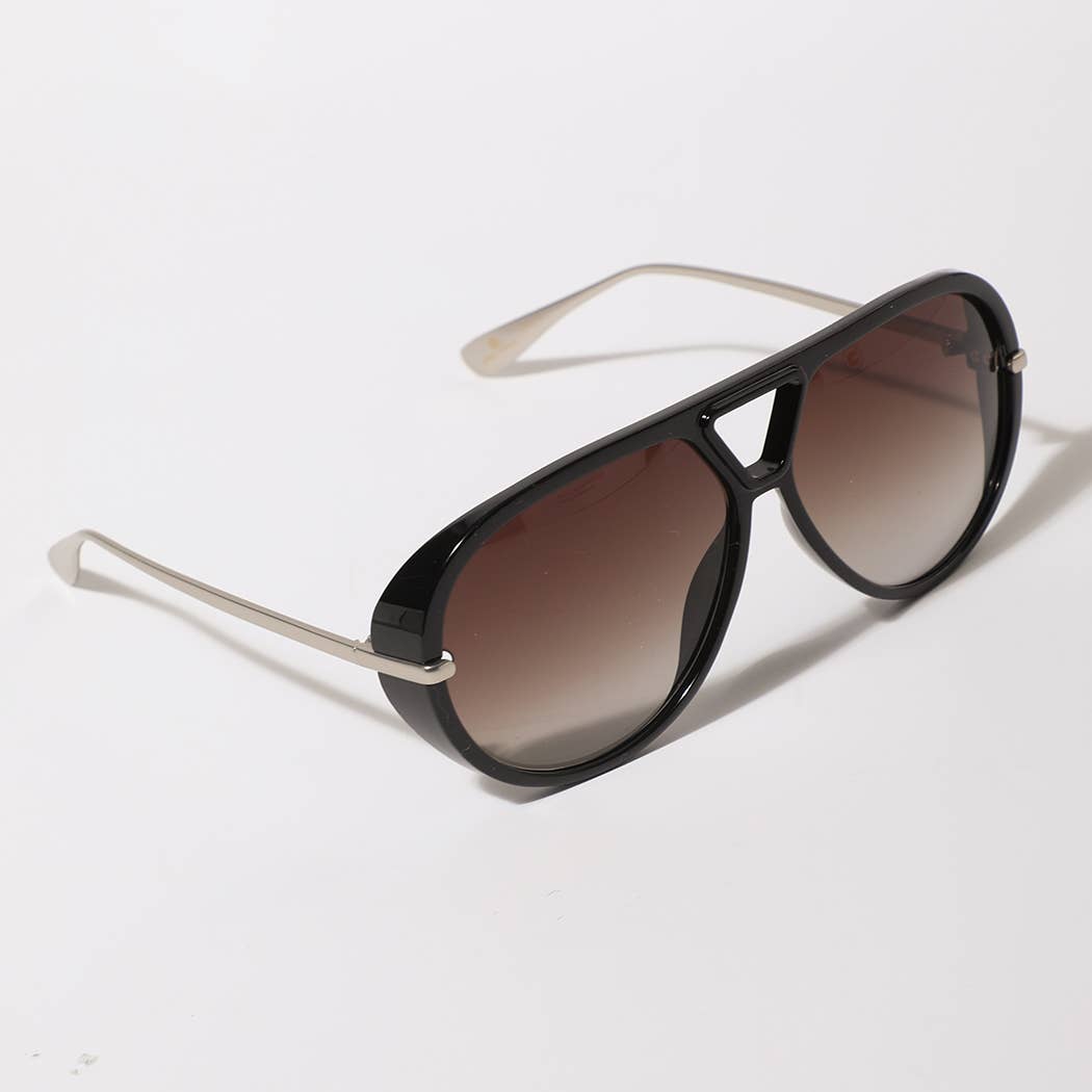  ASSORTED COLOR Tinted Lenses Retro Aviator Sunglasses for wholesale on Faire5