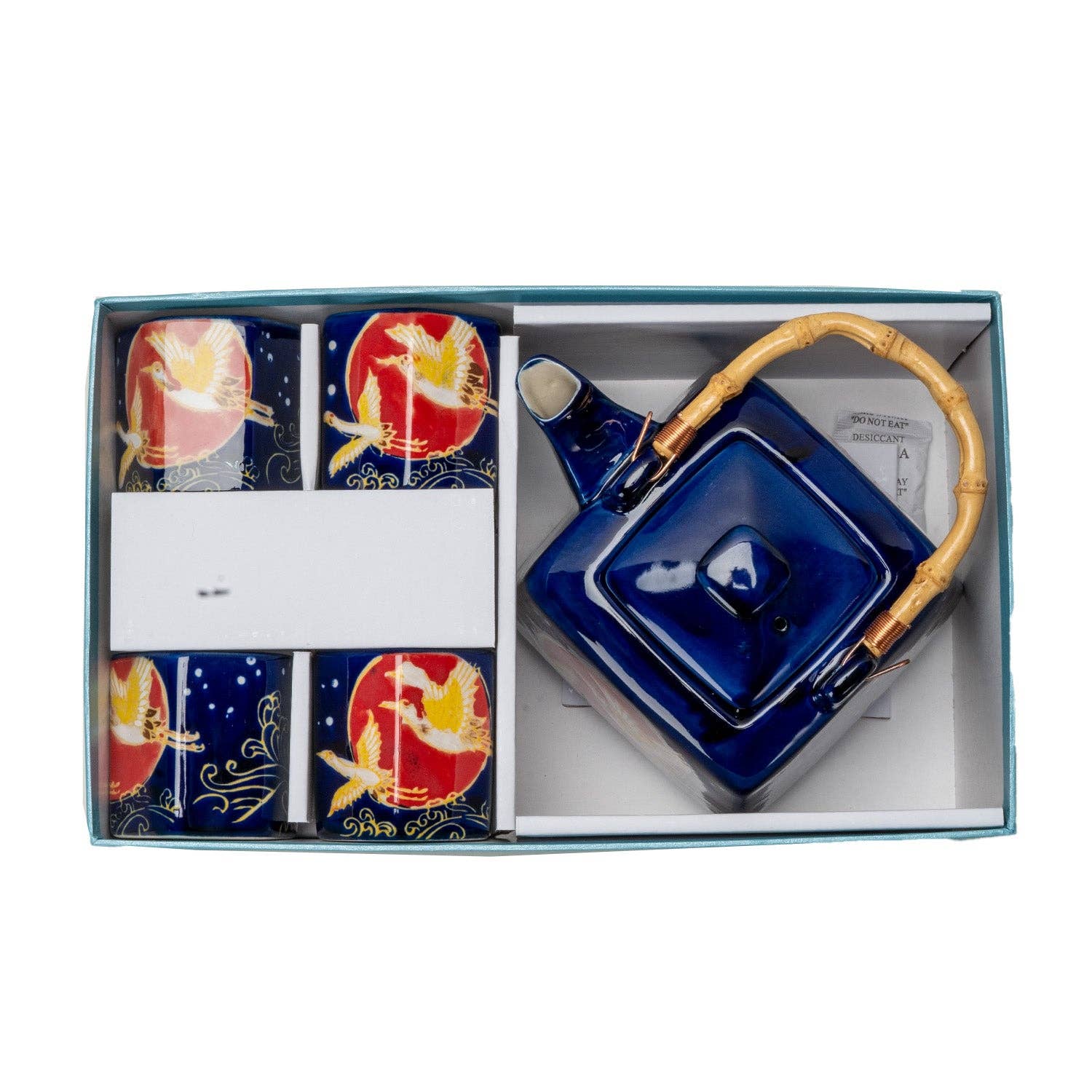 Urban Tokyo - Vente Service à thé - Service à thé design Moon Crane 20 oz avec théière et 4 tasses hexagonales (4/8)5