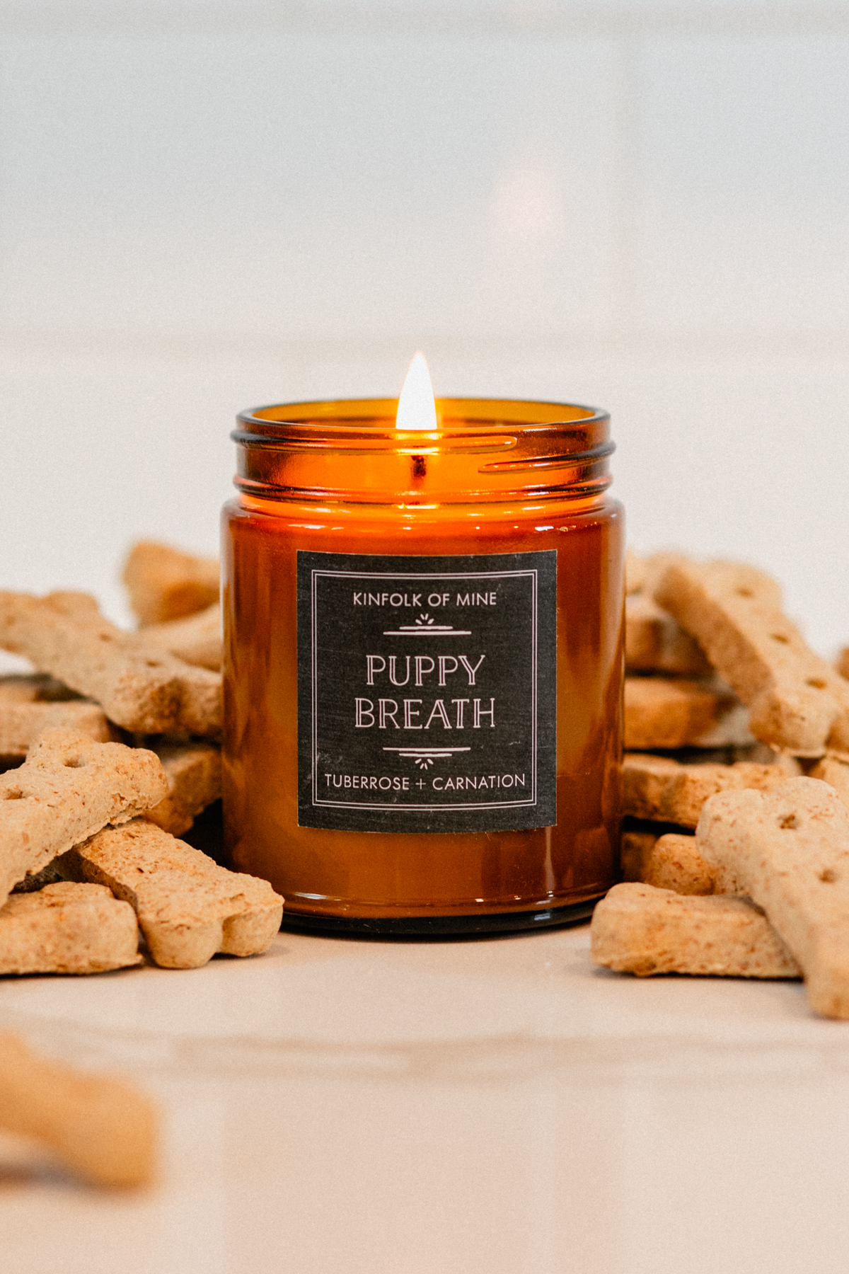 Kinfolk of Mine - Wholesale Jar/Filled Candle - Puppy Breath 9oz Candle0