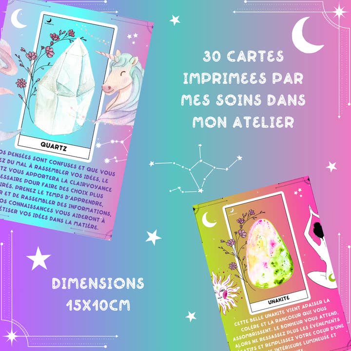 Les Moonettes - Wholesale Tarot Cards - Oracle Enchanting Stones (30 Cards)4