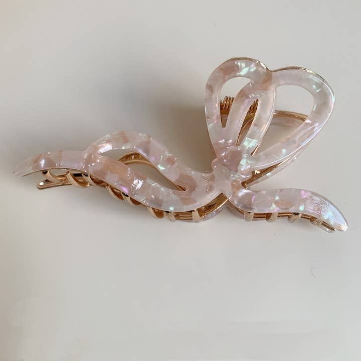 JOSSLYN by wall to wall - Wholesale Hair Clip - Women's - PREMIUM PVC TOILE PATTERN BOW HAIR CLAW CLIPS | 40H9282