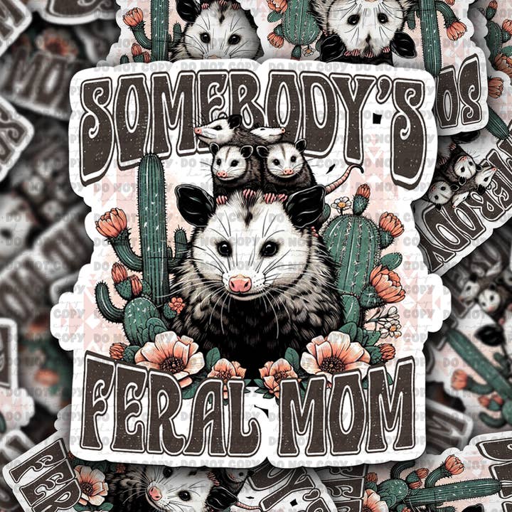 DC768 Någons vilda mamma Die cut-klistermärke 3-5 arbetsdagar TAT för wholesale av It's Transfer Time