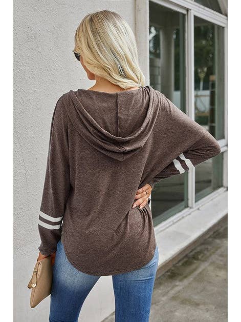 Supreme Fashion - Wholesale Hoodie - Women's - Drawstring Color Block Huddle Up Long Sleeve Hoodie