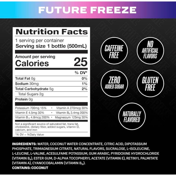 L&F Universal Goods - Wholesale Sports/Energy Drink - Prime Hydration Future Freeze 16.9 OZ - 12 PK1