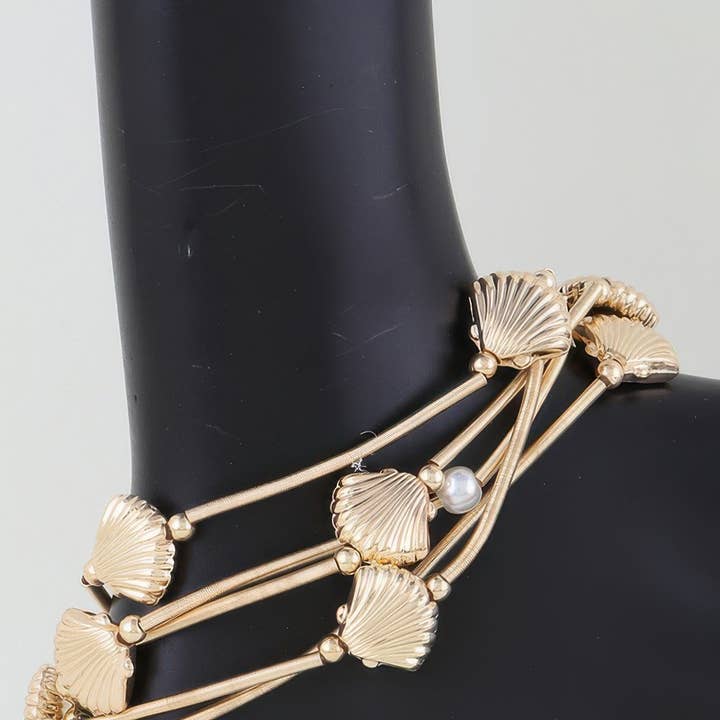 CC Wholesale Clothing – Großhandel Armband mit Charms/Anhängern – Mehrfaches Muschelschalen-Spiralarmband