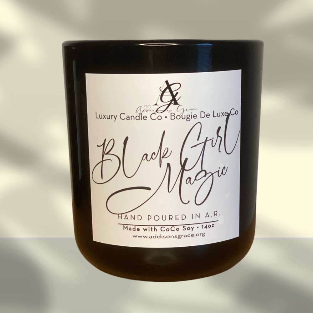 Addisons Grace Luxury Candle Co - Wholesale Jar/filled candle - Black Girl Magic Luxury Candle Glass Vessel