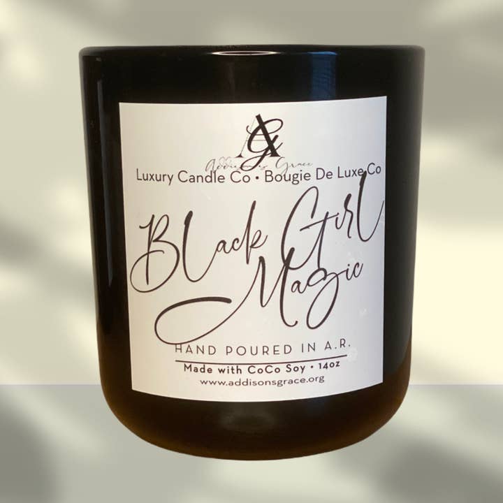 Addisons Grace Luxury Candle Co - Wholesale Jar/filled candle - Black Girl Magic Luxury Candle Glass Vessel0