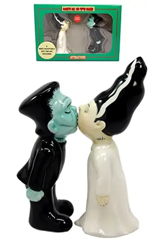 Pacific Trading - Wholesale Salt & Pepper Shaker Set - Frankenstein & Bride Ceramic Salt & Peper Shaker Set1