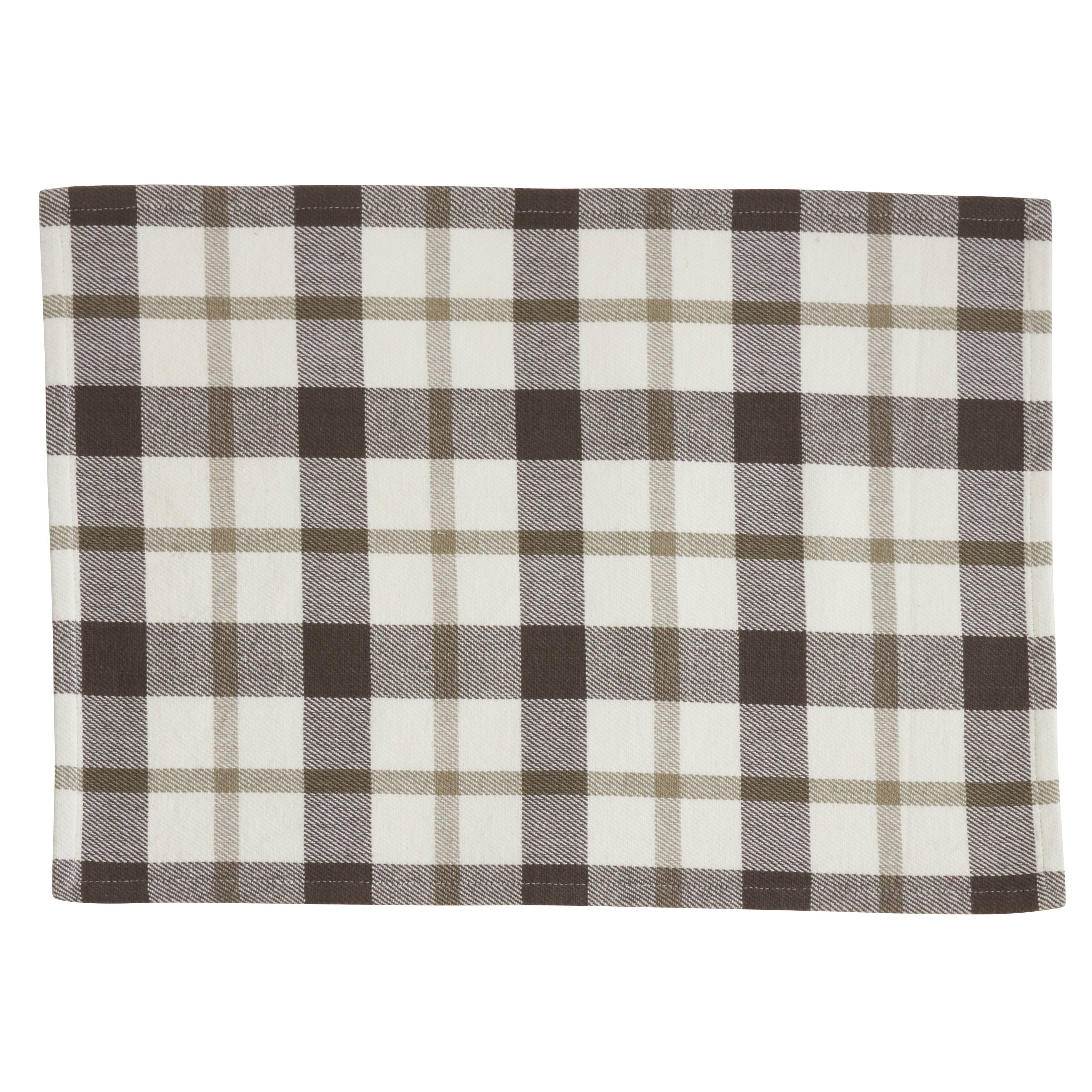 Grey Plaid Placemats for wholesale on Faire0