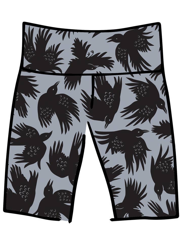 High Rise Bike Shorts So it Crows for wholesale by Thunderpants USA