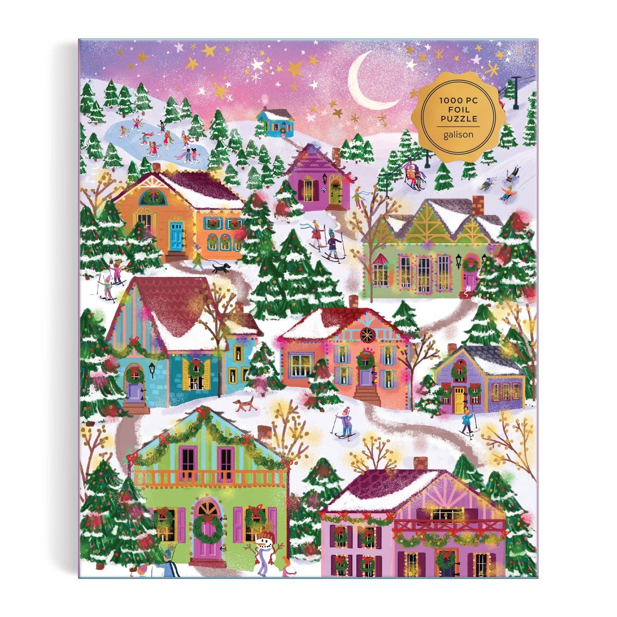 Chronicle Books - Wholesale Puzzle - Adult - Joy Laforme Snowcap Village 1000 Piece Foil Puzzle1