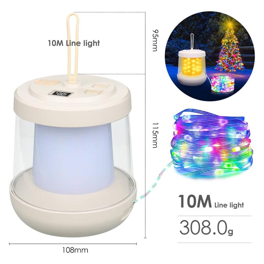 Mtistanbul LTD – Lampião por atacado – Lanterna de Campismo com Power Bank – 3 Modos de Luz, IPX4 à Prova de Água, Luzes de Corda RGB5