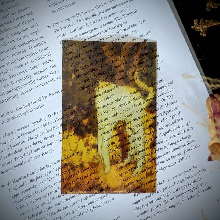 Clear Bookmark - Vintage Renaissance White Cat for wholesale by Dark Veinlet