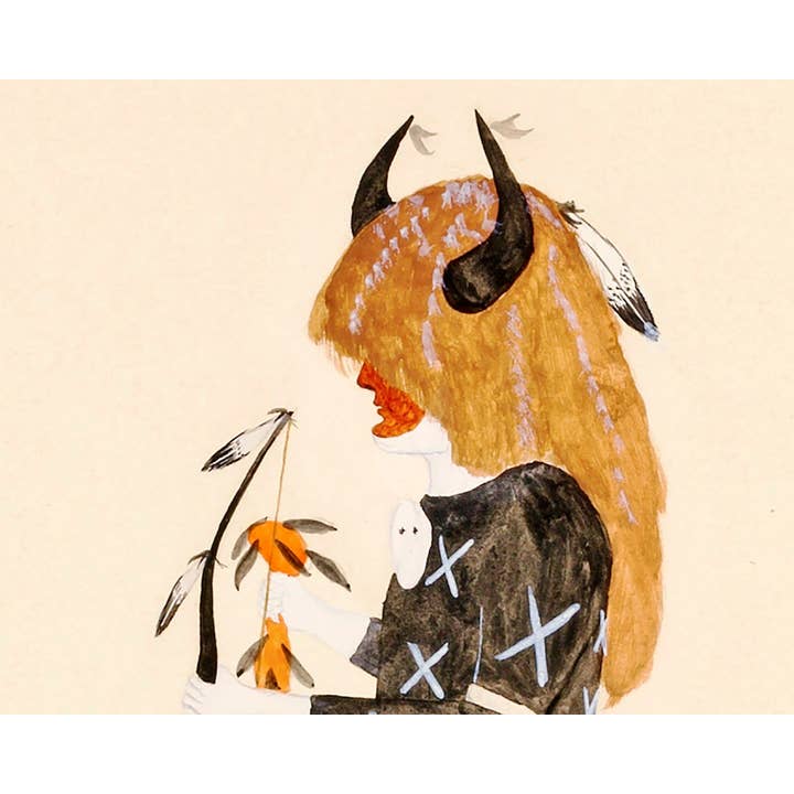 Rock Paper Scissors Wall Art - Vente Affiche d'art - Impression d'art vintage Awa Tsireh | Danse du buffle indien Pueblo | Peinture amérindienne | Art mural tribal | Cadeau écologique giclée2