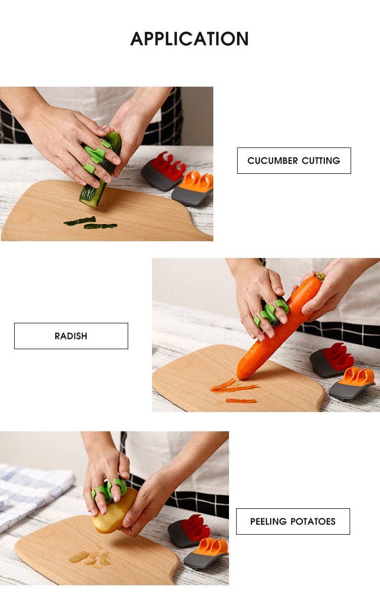 VIGOR - Wholesale Peeler - Handy Silicone Finger Grips Peeler for any Vegetables(10 Pac2
