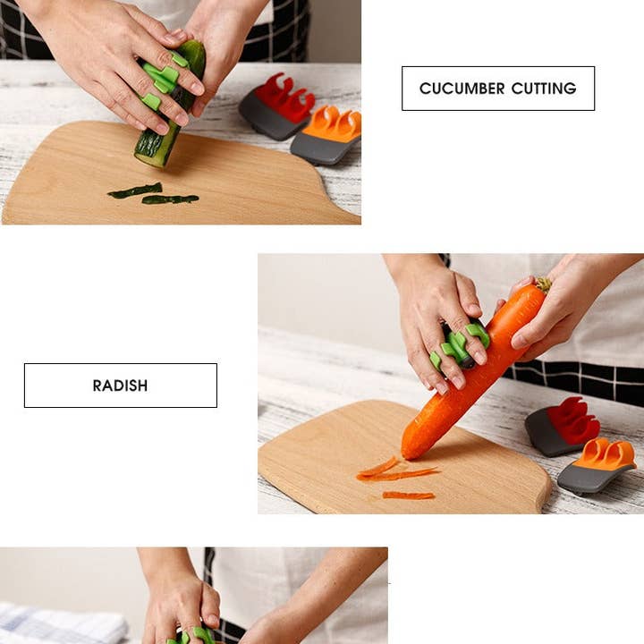 VIGOR - Wholesale Peeler - Handy Silicone Finger Grips Peeler for any Vegetables(10 Pac2
