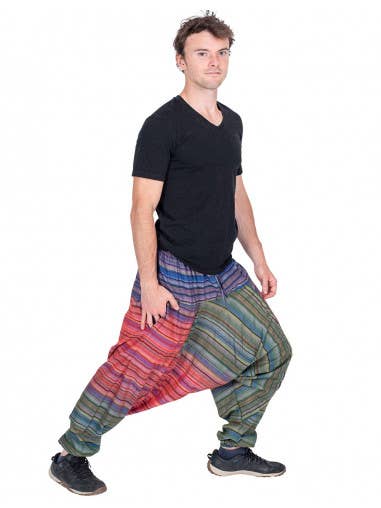 Kimago Look – Engroshandel Bukser - Herre – Hippie Striped Harem Bukser