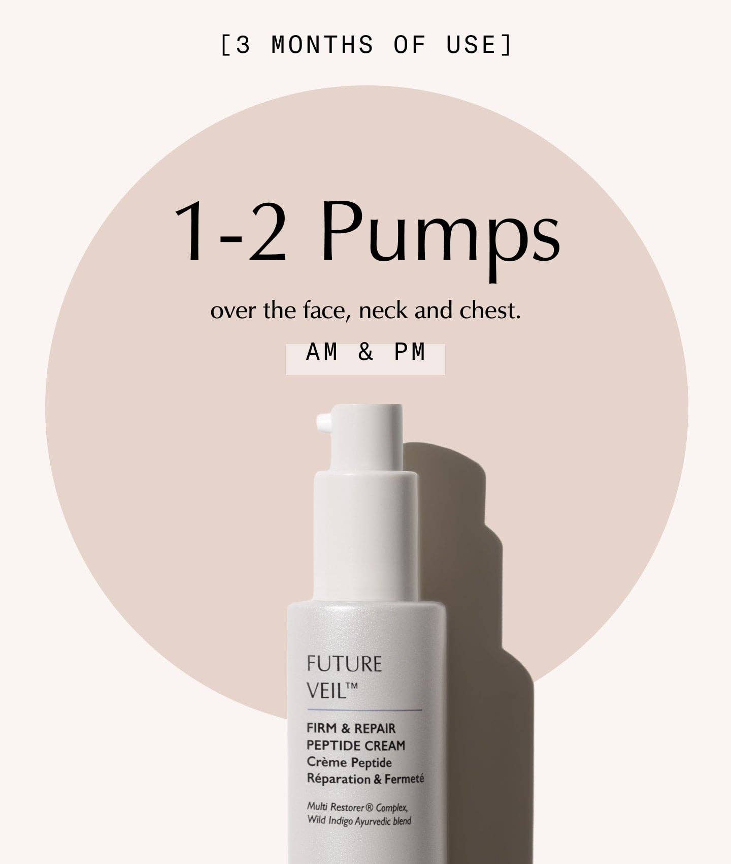 Sachi Skin – wholesale Facial moisturiser – Future Veil™ Firm & Repair Peptide Cream - 50ml10