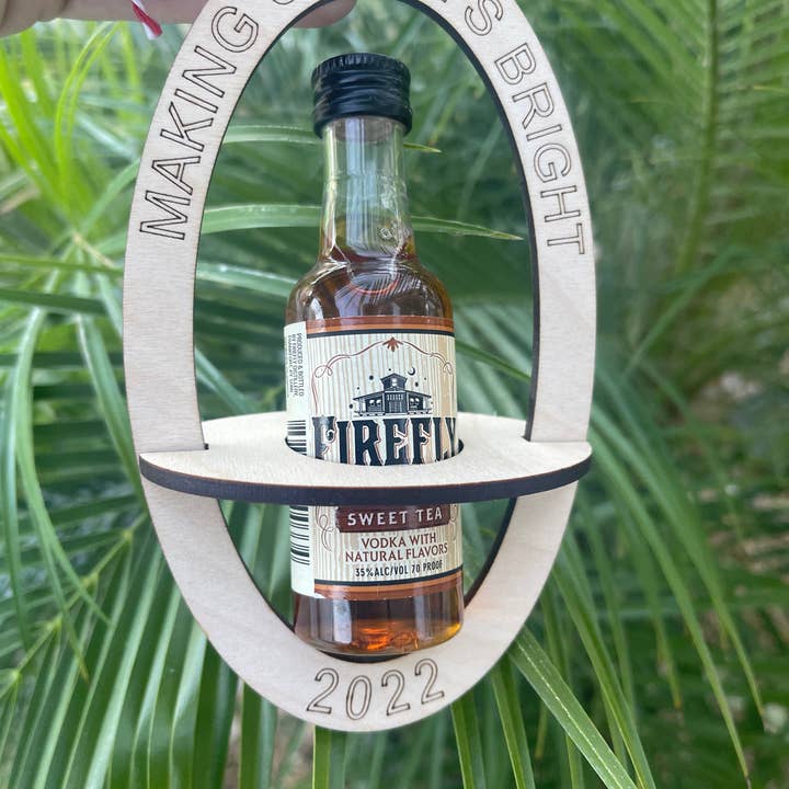BUBBLEHEAD INK - Wholesale Ornament - Funny Liquor Holding Ornament | White Elephant Gift
