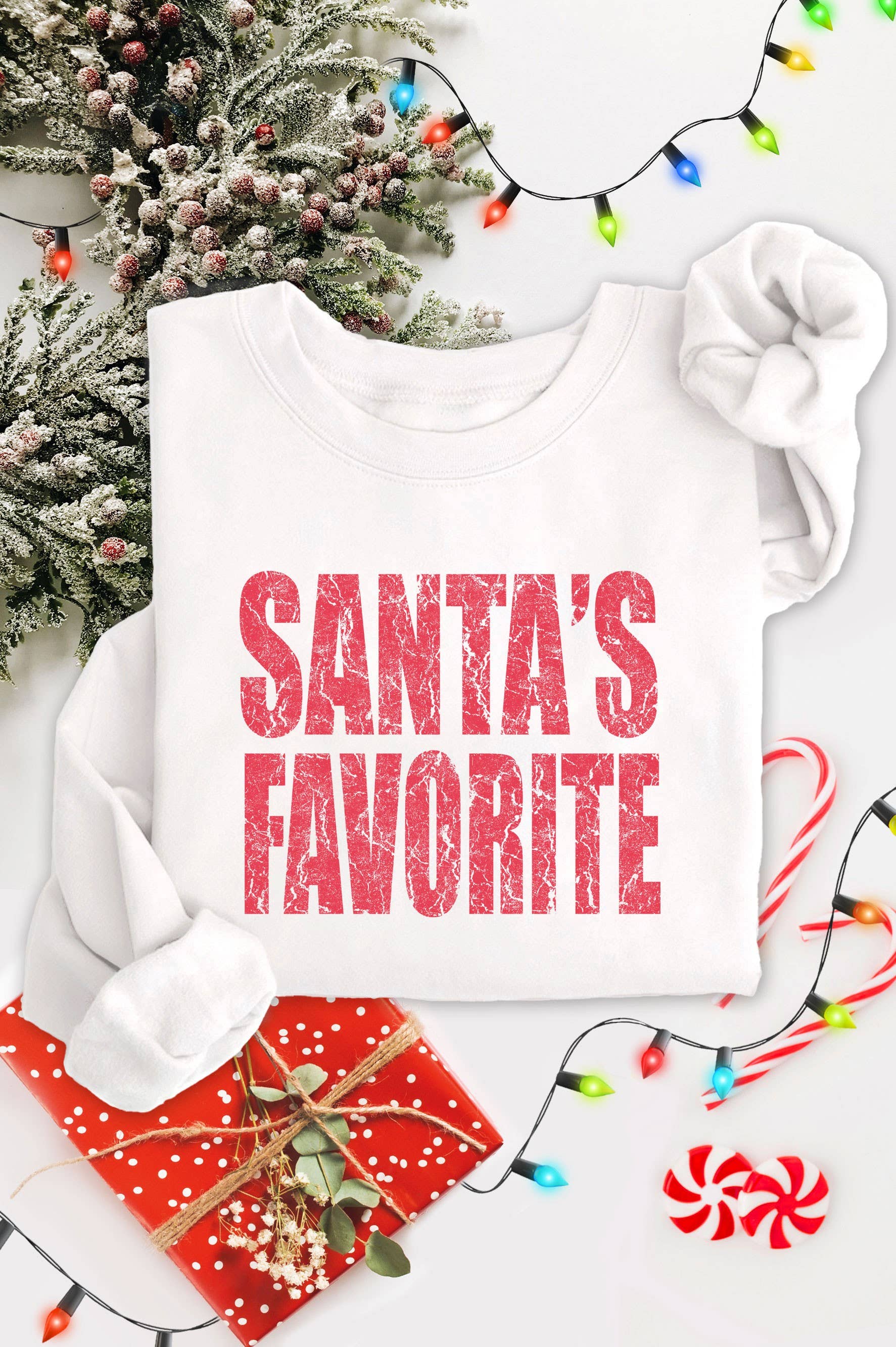 Rustee Clothing - Venta al por mayor Sudadera estampada - Mujer - SUDADERAS GRÁFICAS CEPILLADAS FAVORITAS DE SANTA4