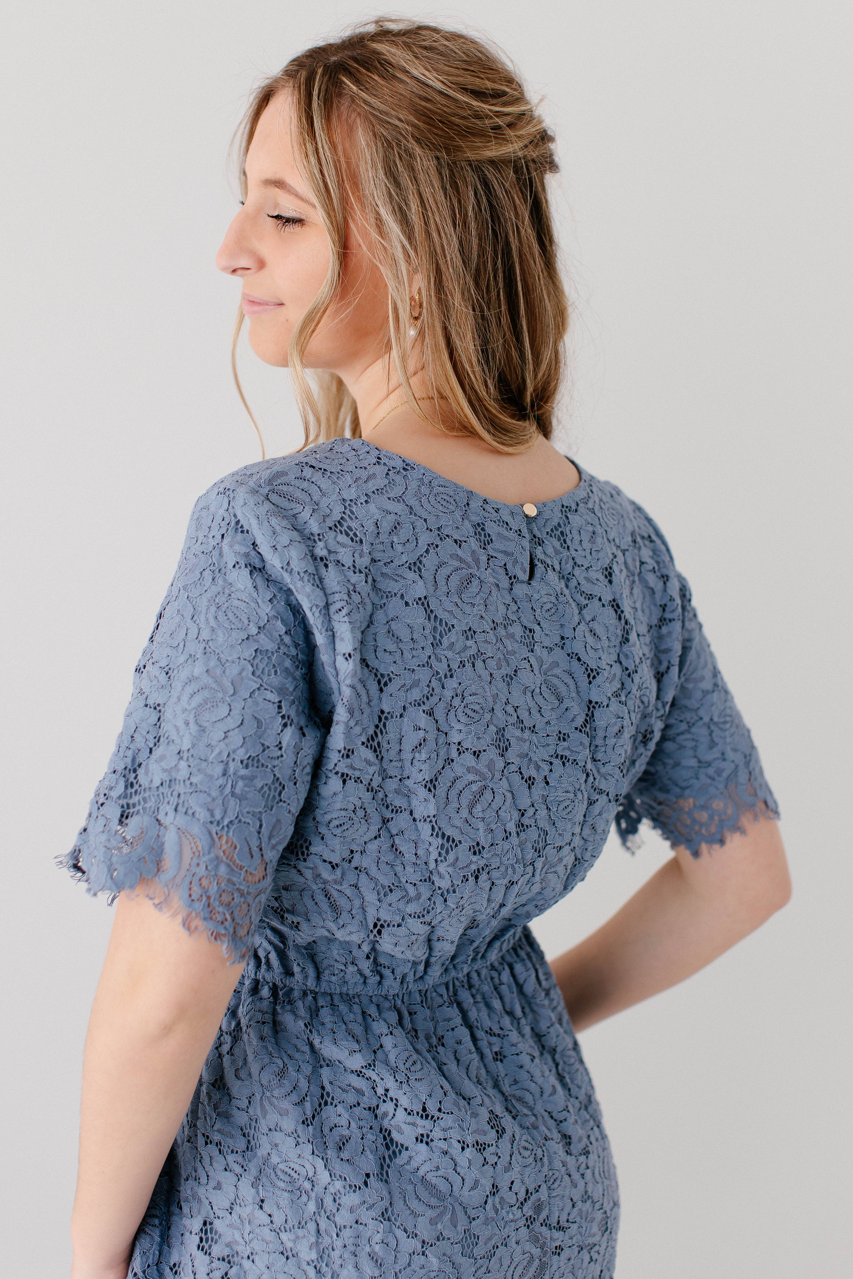 The Main Street Exchange - Wholesale Dress - Women's - 'Odessa' Round Neck Lace Maxi Dress18