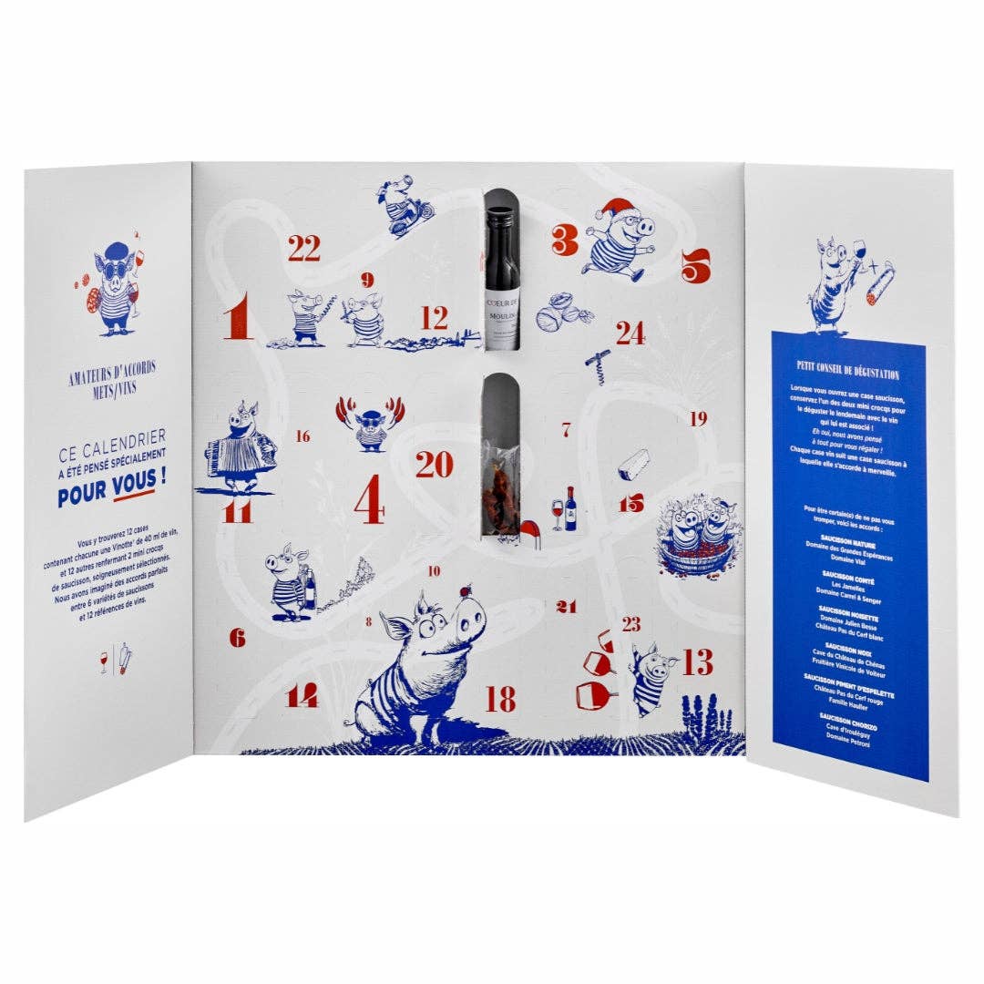 E-tasting - Wholesale Advent Calendar - Le calendrier de l'Avent Vin et Saucisson2