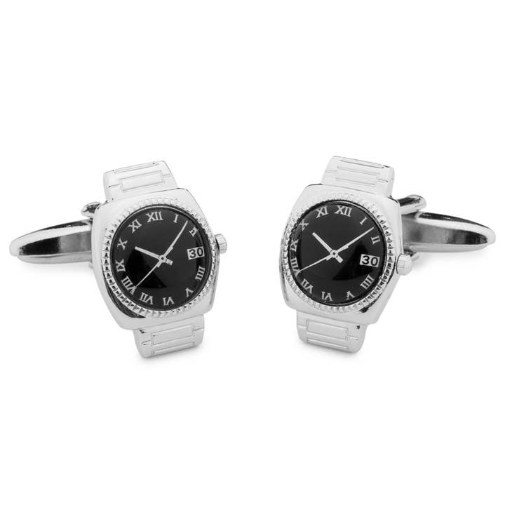 Enamel Wristwatch Cufflinks for wholesale by Ox Gemelos