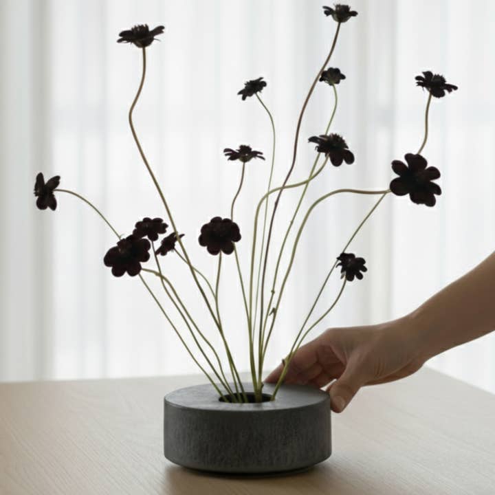 Ikebana Vase in Iron Ore for wholesale by Dweller Studio